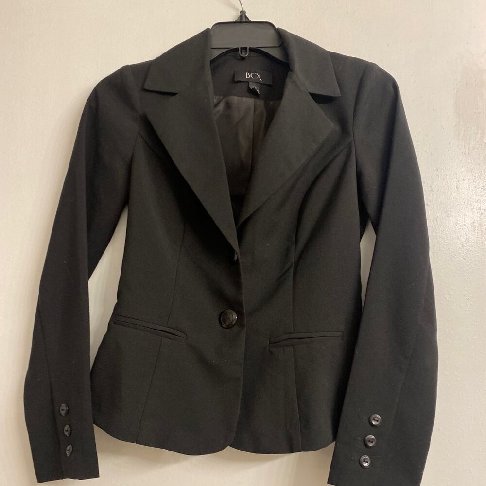 BCX Black Suit Jacket Blazer - Size XS X-Small - Womens